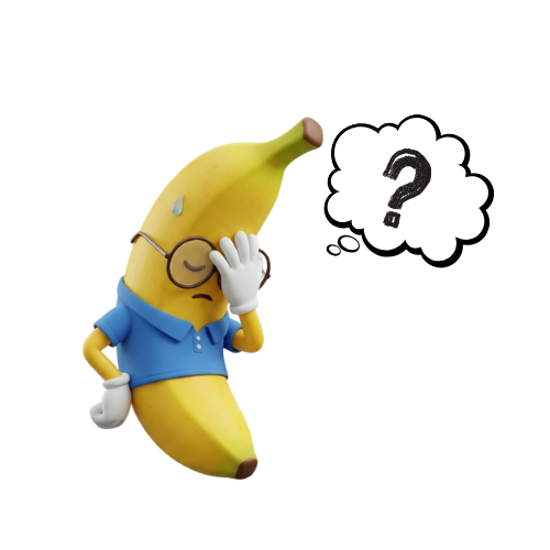 Frustrated banana mascot facepalming