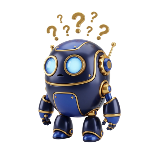 Cute confused robot