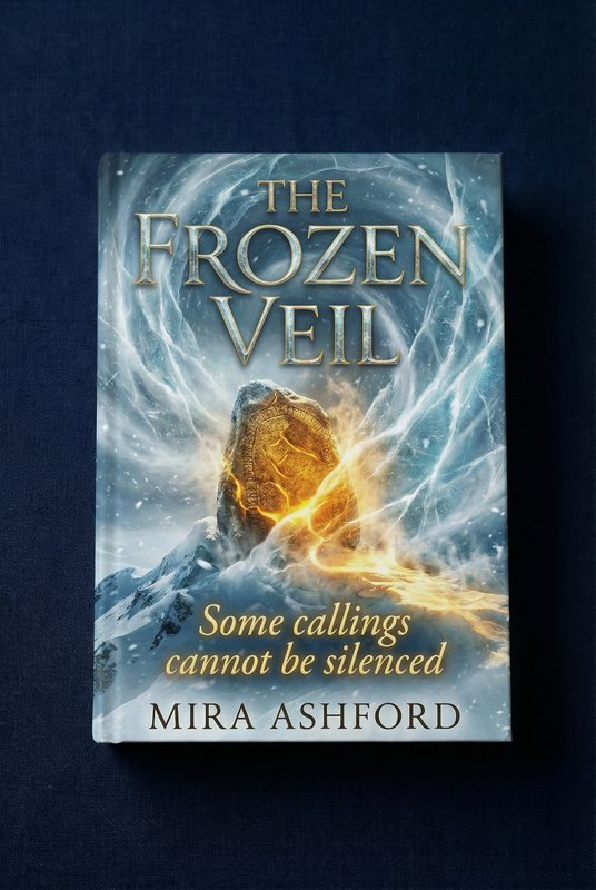 Fantasy book cover mockup - The Frozen Veil by Mira Ashford