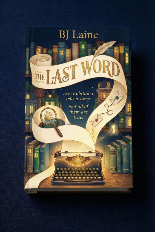 Literary mystery book cover mockup - The Last Word by BJ Laine