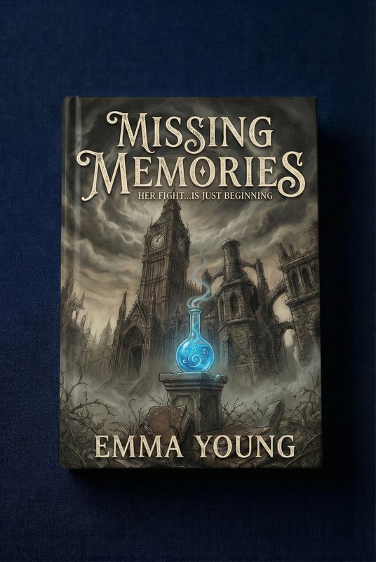 Gothic fantasy book cover mockup - Missing Memories by Emma Young